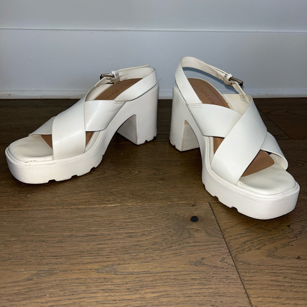 Altar'd State Cream Platform Sandals